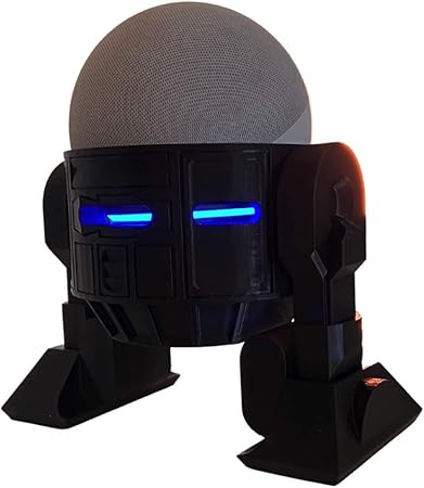 Suporte Base De Mesa Futurista Alexa Echo Dot 4 Robô Falante (preto)