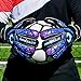 Renegade GK Vortex Strom Goalie Gloves | 3.5+3mm Hyper Grip & 4mm Duratek | Black, Purple, & Blue Soccer Goalkeeper Gloves (Size 7, Youth, Roll Cut, Level 3)