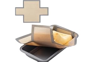Silicone Bread Pan Liners 5 Pack, Nonstick Reusable Loaf Pan Liner for 9.5 x 5 Inch Baking, Food Grade Silicone Baking Mat fo