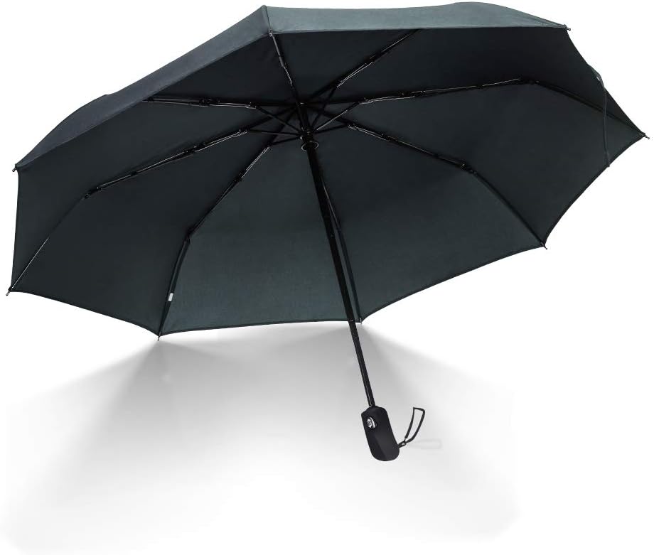 JBM Travel Umbrella Auto Open Compact Folding Sun & Rain Protection Windproof Portable Umbrella for Kids Women Men (Black, Red, Purple)
