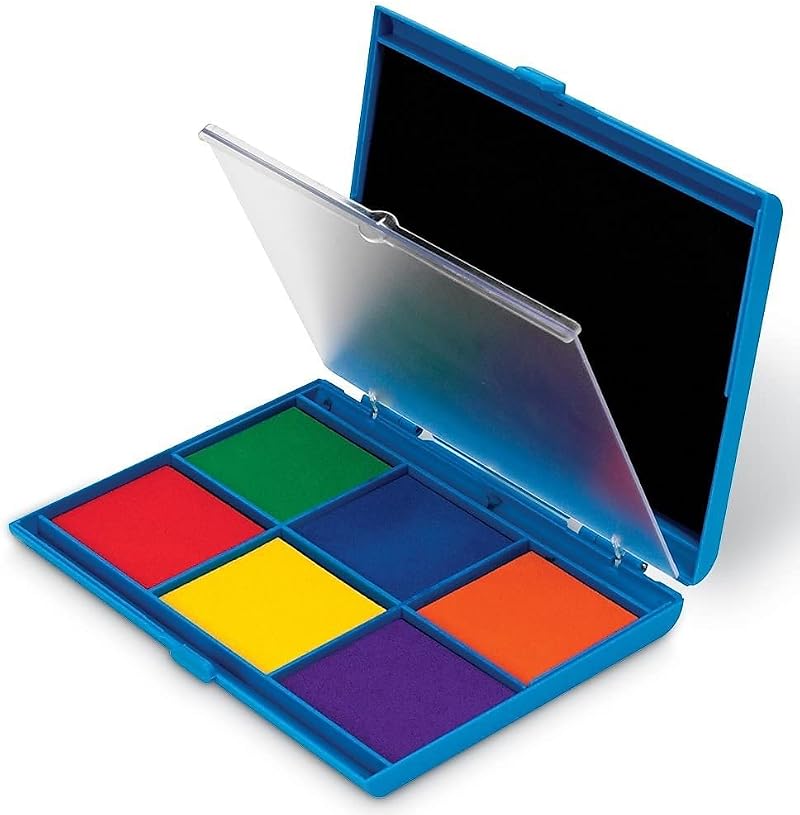 Learning Resources Jumbo 7-Colour Stamp Pad Non-Toxic Washable Ink