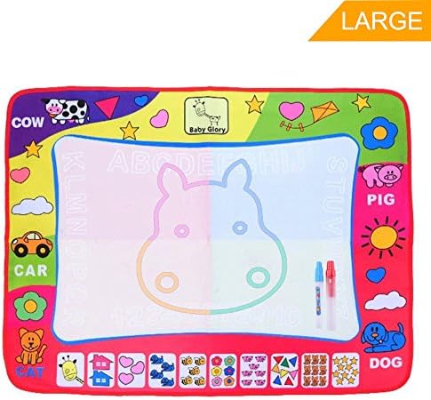 Redstore Aqua Doodle Pad Water Drawing Mat Large Board Magic Pen AquaDoodle 4 Color Develop Intelligence Sketch Learning Kids Children Toy Gift