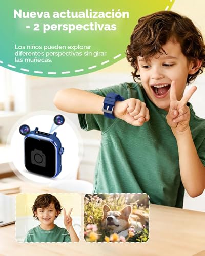 4G Smart Watch for Kids, 1.83'' HD Smartwatch Children with GPS and Calls, Video Calls, Voice Chat, School Mode, Dual Camera, Sleep Monitor, Pedometer, Alarm Clock IP68 for Girls Boys Blue