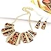 KOREA-JIAEN Coat Chain and Earrings Set Trendy Bohemian Necklace Acrylic Leopard Print Tribe Statement Necklace and Earrings Sets for Women (Leopard Print)