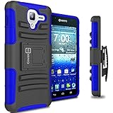 Kyocera Hydro View Case, Hydro Shore Case, Hydro Reach Case CoverON [Explorer Series] Holster Hybrid Armor Belt Clip Hard Phone Cover For Kyocera Hydro View / Hydro Reach / Hydro Shore Case -Blue
