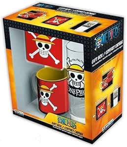 Set regalo One Piece, Pirata Luffy. Taza, vaso y posavasos: Amazon.es: Juguetes y juegos