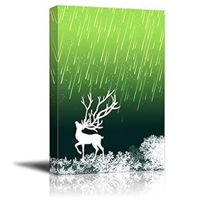 Canvas Wall Art Scenery Under The Starry Night Pictures Home Wall Decorations for Bedroom Living Room Paintings Canvas Prints Framed - 12x18 inches