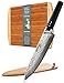 Damascus Chef Knife - Professional Japanese VG10 Gyuto with Bonus Cutting Board and Sheath Gift Set - Cuts Toughest Vegetables with Ease - Hammered Finish Chefs Knives - 8 Inch Kitchen Knife