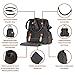 Zeni Diaper Bag Backpack with Changing Pad - Multi-Function Waterproof Durable Baby Bag Backpack (Black Grey) Tactical Convertible Crossbody Messenger Bookbag Maternity Bag Backpack for Baby Stuff