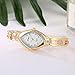 Lvpai Rhombic Metal Watch Women with Diamonds Analog Quartz Detachable Bracelet Gold P128-2
