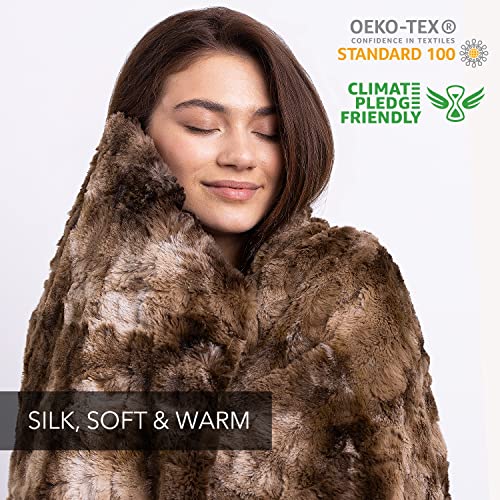 Luxury Plush Blanket Cozy, Soft, Fuzzy Faux Fur Throw Blanket for