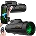 Monocular Telescopes, 12x50 Low Night Vision Spotting Scope for Adults with Cell Phone Photography Adapter and Wireless Camera Shutter Remote Control for Bird Watching/Hunting/Camping/Travelling