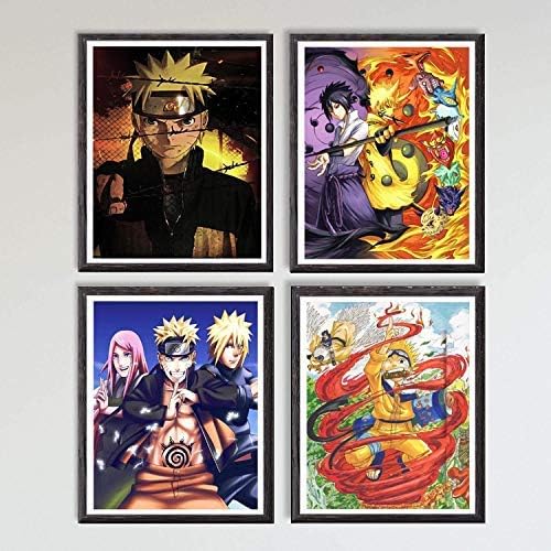 Naruto Shippuden Poster Gift Wall Decor Canvas Art Print,8 x 10 Inches