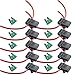 ESUPPORT 12 Gauge ATC Fuse Holder Box In-Line AWG Wire Copper 12V 30A Blade Standard Plug Socket Pack of 10
