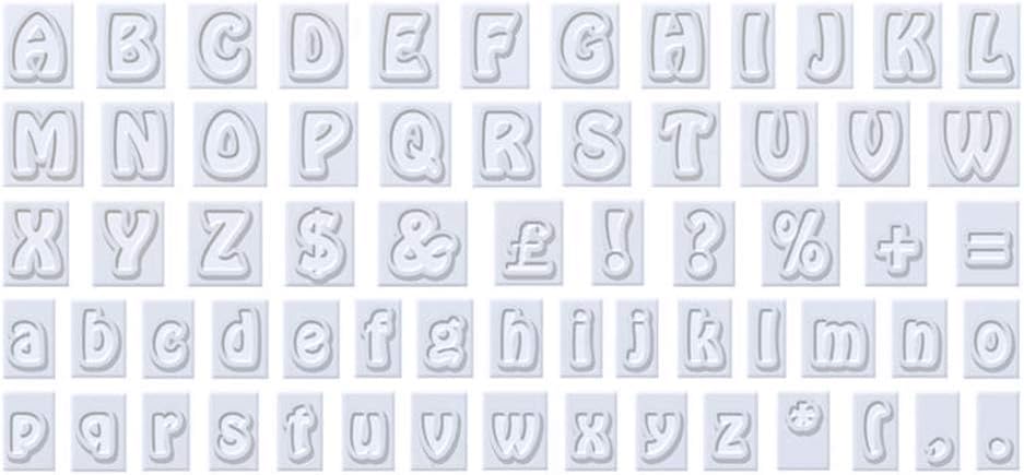 Msleep 64pcs/set plastic cookies fondant cutter alphabet letter shape cake decorating tool baking supplies