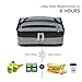 E-MANIS Insulated Lunch Bag Adult lunch box Collapsible Multi-Layers Thermal Insulated Oxford Lunch Tote cooler bag for men, women (grey)