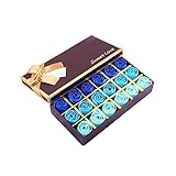 Mr.Pro 18 Flora Scented Bath Soap Rose Flower, (Preservative Free) Plant Essential Oil Soap, Gift for Anniversary/ Birthday/ Wedding/ Valentines Day/ Mothers Day (18 Blue)