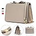 Ansee Small Crossbody Purse Wallet Pu Leather Bags with Bowknot Chain Strap for Women Shoulder Handbags (Gold)