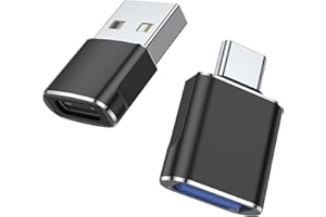 WZNBJLX Usb C to Usb Adapter Usb A to Usb C (Total 2) Usb to Usb C Adapter OTG Fast Charging, Compatible With Laptops, MacBook Pro 2023, IPad Pro, IMac, IPad Mini 6/Pro and Other Type C Devices(Black)