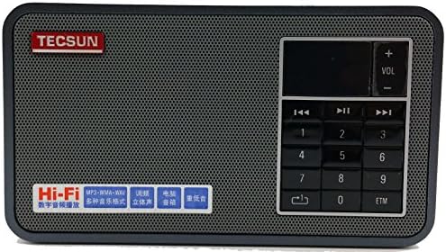 TECSUN X3 High Definition Speaker with Aluminum Case and Built in FM Radio and MP3 Player Black Color