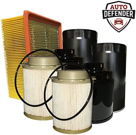 Auto Defender PA6314 DF401 DF410 PG5335-AD Air, Fuel and Oil Filter Combo Pack for Dodge Ram 6.7L (1 Air, 4 Fuel, 2 Oil)
