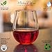 Plastic stemless wine glasses – shatterproof 100% clear Tritan tumblers for daily use – dishwasher safe - 16 oz – set of 4 – great for patio pool hot tub parties picnics camping boating or gift