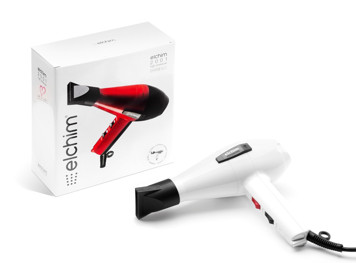 Elchim Classic 2001 High Pressure Hair Dryer - 1875 Watt Quick Dry Professional Salon Blow Dryer
