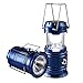 MOONKIST Solar Rechargeable Camping Lantern & Portable Outdoor Handheld Led Flashlight Emergency Lights (Blue)