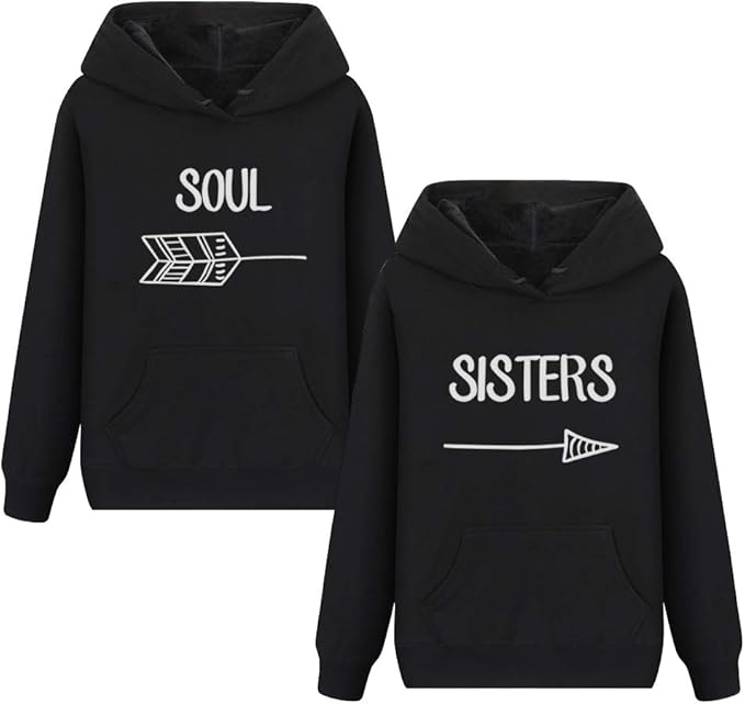 Best Friends Hoodies Für 2 Mädchen Sister Pullover mit Kapuze Freunde