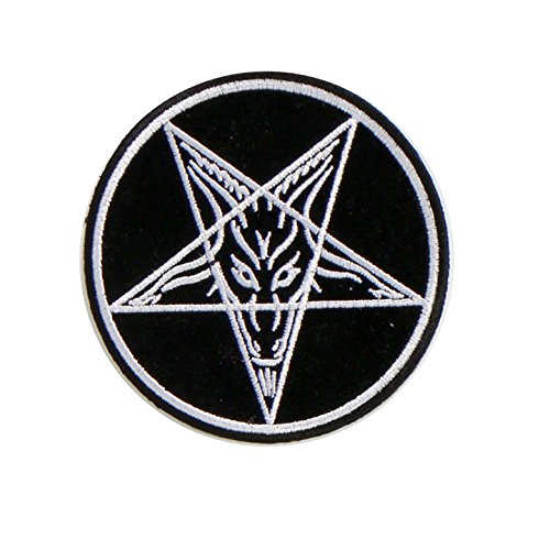 Hot Leathers, PENTAGRAM GOAT, High Thread Iron-On / Saw-On Rayon PATCH - 4