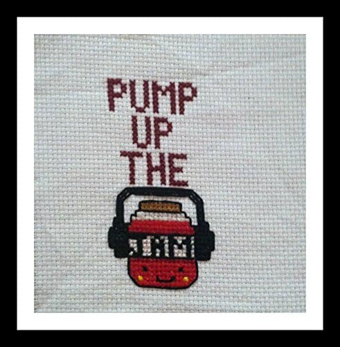 Counted Cross Stitch Pattern. Pump Up The Jam!
