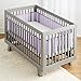 BreathableBaby Breathable Mesh Crib Liner – Classic Collection – Lavender – Fits Full-Size Four-Sided Slatted and Solid Back Cribs – Anti-Bumper