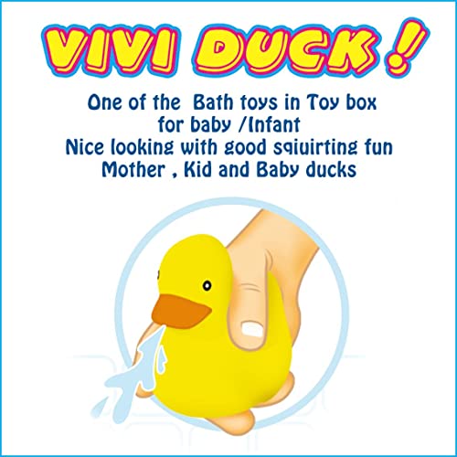 Vivi Duck Floating Bath Ducks with Temperature Indicator for Toddlers
