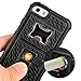 iPhone SE Case, ZVE Multifunctional Cigarette Lighter Cover for iPhone 5 / 5s Built-in Cigarette Lighter, Bottle Opener, Camera Stable Tripod Case - Black