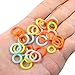 Blulu 200 Pieces Knitting Marker Rings Stitch Rings Markers Crochet Locking with Plastic Storage Box, 3 Sizes, Assorted Colors