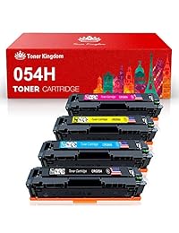 Toner Kingdom Compatible Toner Cartridge Replacement for Canon 054 054H CRG-054 for Canon Color ImageClass MF644Cdw MF642Cdw MF640C LBP622Cdw - 4Pack(1B 1C 1M 1Y)