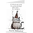 Funny Birthday Card For Men & Women Adult Greeting Joke A Little Birdie Design Perfect For Friends & Family 30th 40th 50th 60