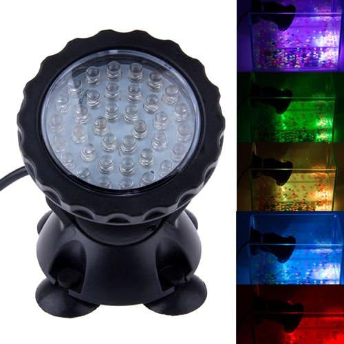 Multicolor 36 LED Submersible Underwater Aquarium Spot Light/Fish Tank Light no.39