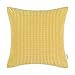 CaliTime Cozy Throw Pillow Cover Case for Couch Sofa Bed Comfortable Supersoft Corduroy Corn Striped Both Sides 18 X 18 Inches Gold Yellow