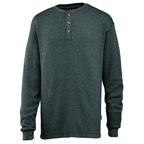 Wolverine Men's Walden Henley Long Sleeve Shirt, Granite, L