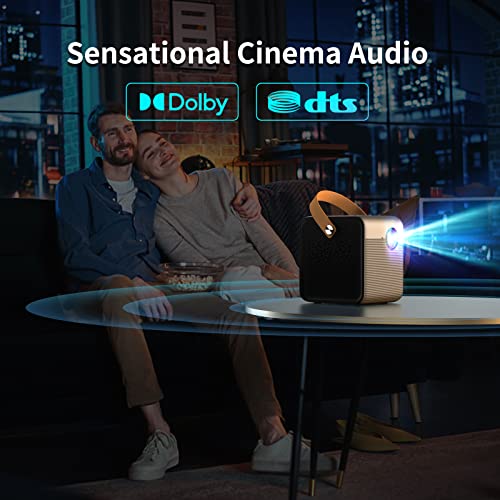 WEMAX Dice Outdoor Portable Projector, 700 ANSI Lumens Native 1080p, 3