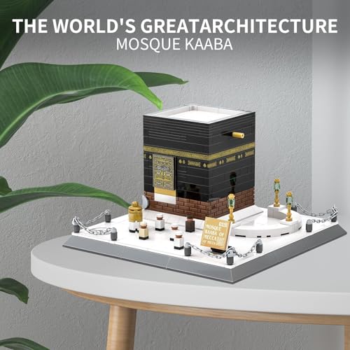 Kaaba Mosque of Mecca Building Blocks Set, 446-Piece Islamic Architecture Model Kit, STEM Educational Toy for Children & Adults, Eid Ramadan Gift, Makkah Islamic Home Decor toy for Kids