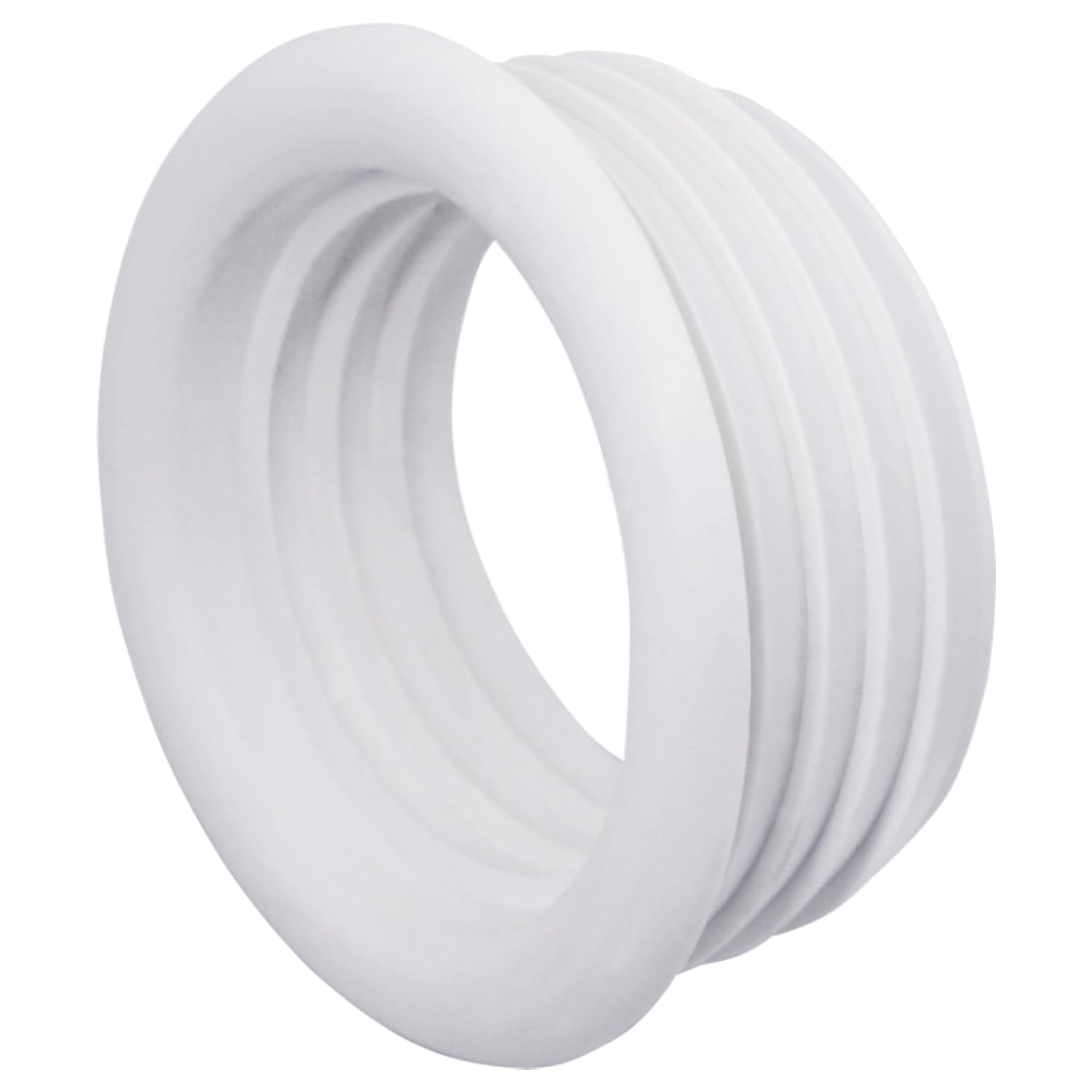 SKIR'CO (2 pcs) White 50 x 40 mm Rubber Sleeve for Drain Pipe, Pipe Rubber Connector, Pipe Adaptor, Rubber Reducer