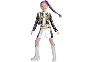 Kids Girls Costume Cosplay Halloween Party Dress Up Outfit Set 2-12Y