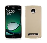 Motorola Moto Z Play Case, TopAce Super Slim Frosted Shield Shell Cover Case + Screen Protector For Motorola Moto Z Play (Gold)