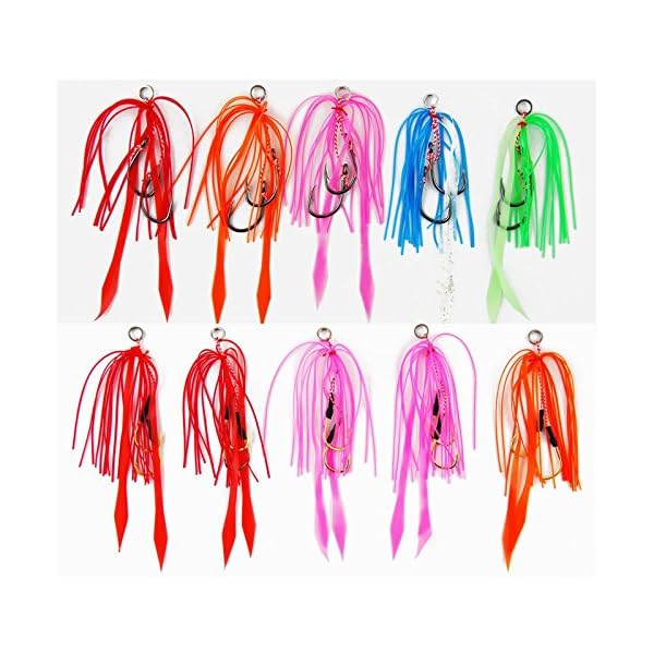 Shaddock-Fishing-20-50-Pack-Sharp-Jij-Jigging-Assist-Hooks-Stainless-Steel-Assist-Fishing-Hooks-Fishhooks-with-White-PE-Line