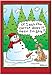 NobleWorks - Merry Christmas Greeting Card (4.63 x 6.75 Inch) Cartoon Xmas Stationery Notecard - Eat the Carrot 5769