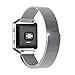 For Fitbit Blaze Band, Wearlizer Milanese Loop Watch Band Replacement Stainless Steel Bracelet Strap for Fitbit Blaze - Silver Large