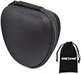 Case Star &reg; Black Color Lightweight Heart-shaped Protective Carrying EVA Hard Headphone Case Storage Bag for Sony MDR7506 Professional Large Diaphragm Headphone with Case Star Black Color Drawstring Carrying Pouch