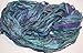 Sari Pure Silk 100g Ribbon Yarn Multi Recycled Sari Silk Ribbon Yarn Aqua Purple